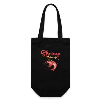 Shrimp Princess Seafood Shrimp Lover - Gift Bag for Bottles - black - Front