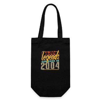 Wahre Legenden werden 2004 geboren Vintage Geburtstag - Geschenkbeutel für Flaschen - Schwarz - Vorne