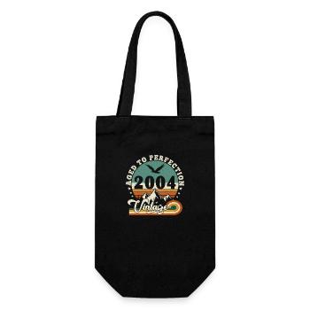 Bis zur Perfektion gereift 2004 Retro -Edition 2025. - Geschenkbeutel für Flaschen - Schwarz - Vorne
