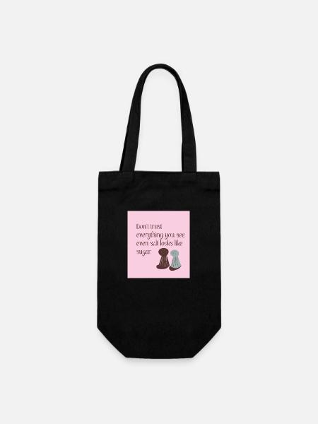 Don't trust everything you see - Gift Bag for Bottles - black