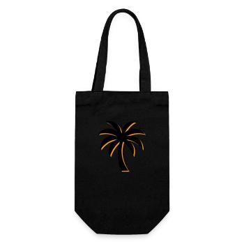 Icône de palmier - Sac à bouteille - noir - Devant