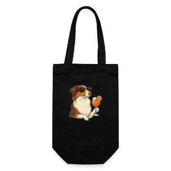 Dog days & Orange Vibes - Gift Bag for Bottles - black - Front