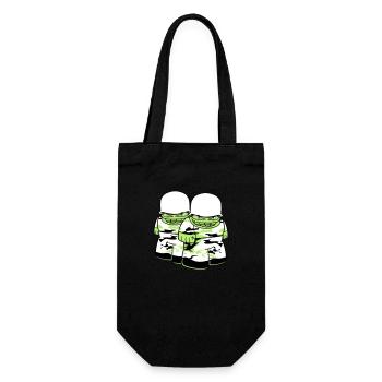 2 amis équipe couple soldat camouflage guerre armée - Sac à bouteille - noir - Devant