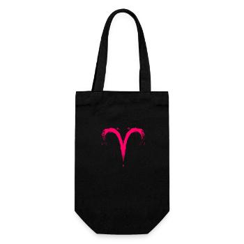 Zodiac Bélier Symbole Bélier Rose Rose - Sac à bouteille - noir - Devant