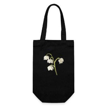 lily of the valley - Gift Bag for Bottles - black - Front