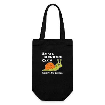 Jogging Running Sport Snail Running Gift Fun - Gift Bag for Bottles - black - Front