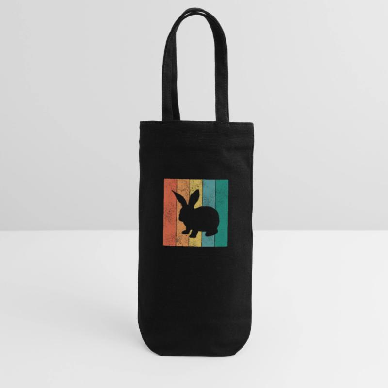 Rabbit Retro Rabbit Easter Gift Gift Bag for Bottles
