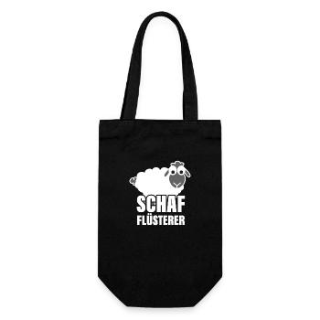 Schaf Flüsterer Geschenk Schäfer - Geschenkbeutel für Flaschen - Schwarz - Vorne