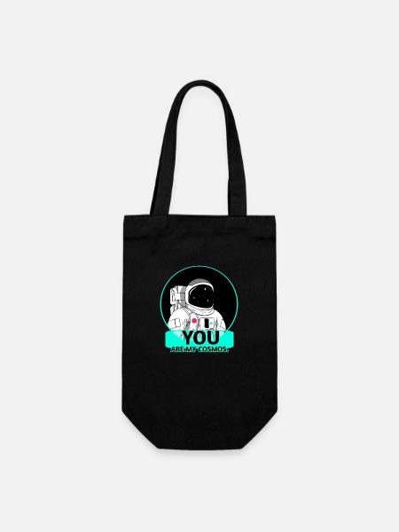 Kosmos - Astronaut - Geschenkbeutel für Flaschen - Schwarz