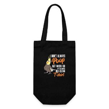 I Don't Always Poop But When I Do It's Always On A - Geschenkbeutel für Flaschen - Schwarz - Vorne