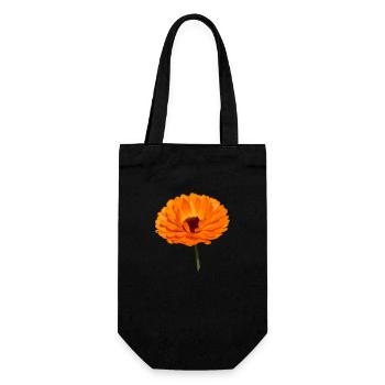 Calendula souci fleur d’oranger calendula - Sac à bouteille - noir - Devant
