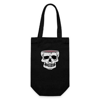 Mug Skull Horror Halloween - Gift Bag for Bottles - black - Front