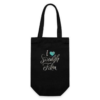 Suède Suède Viking Norden Scandinavie fika - Sac à bouteille - noir - Devant