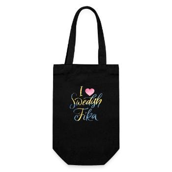 Suède Suède Viking Norden Scandinavie fika - Sac à bouteille - noir - Devant