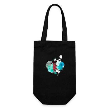 Basketball Basketball Player Dunking Splash Colorful - Gift Bag for Bottles - black - Front