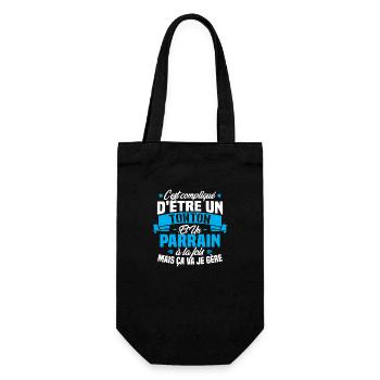 Un Tonton Et Un Parrain À La Fois Mais Ça Va Gère - Sac à bouteille - noir - Devant