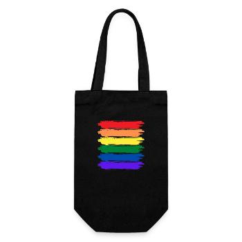 LGBTQIA+ Minimalistisch - Geschenkbeutel für Flaschen - Schwarz - Vorne