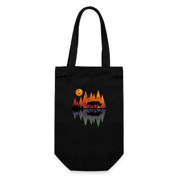 Mountain Border Collie - Geschenkbeutel für Flaschen - Schwarz - Vorne