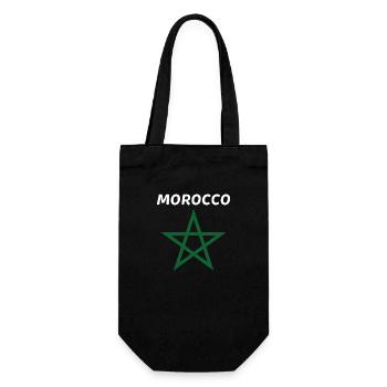 Idée cadeau du drapeau marocain - Sac à bouteille - noir - Devant