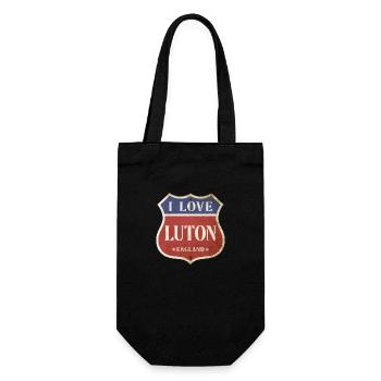 Luton Angleterre Royaume-Uni Ville J’aime Vintage Rétro - Sac à bouteille - noir - Devant