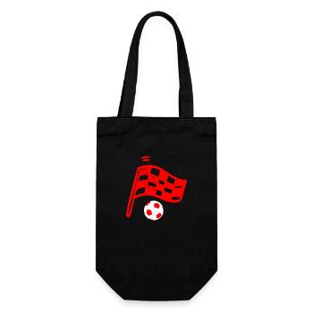 Fußball Soccer - Geschenkbeutel für Flaschen - Schwarz - Vorne