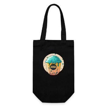 Bubble Trouble Bubble Tea - Gift Bag for Bottles - black - Front