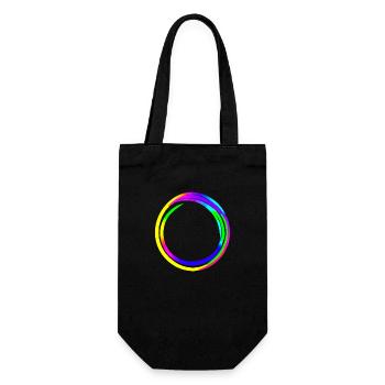 Rainbow dégradé coloré cool rétro tendance Art 4 - Sac à bouteille - noir - Devant