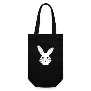 Mignon Lapin Dessin Animé Pâques Mignon - Sac à bouteille - noir - Devant