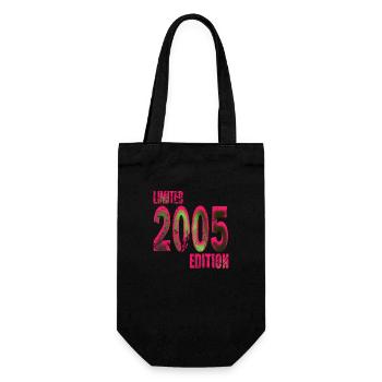 2005 geboren bist du die Limited Edition - Geschenkbeutel für Flaschen - Schwarz - Vorne