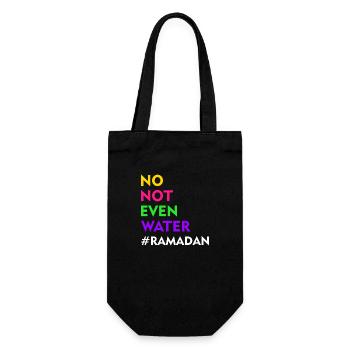 No Not Even Water Ramadan - Gift Bag for Bottles - black - Front