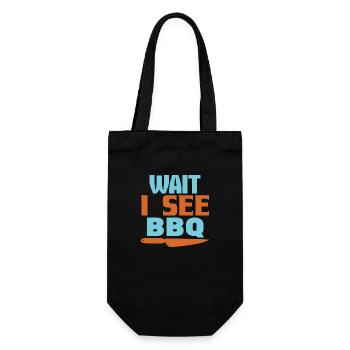 WAIT I SEE BBQ - Gift Bag for Bottles - black - Front