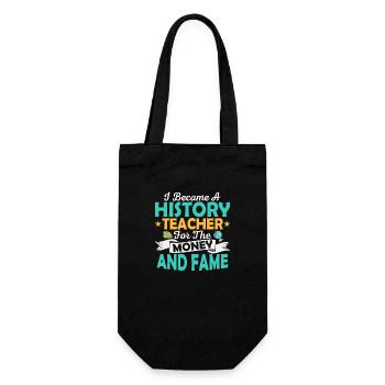 Je suis devenu professeur d’histoire pour l’éducation de l’argent - Sac à bouteille - noir - Devant