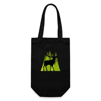 Deer - Gift Bag for Bottles - black - Front