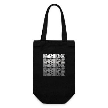 Cool Bride Matching Couple Engagement Wedding - Gift Bag for Bottles - black - Front