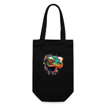 Soleil d’été Crocodile hawaïen avec lunettes de coiffage - Sac à bouteille - noir - Devant