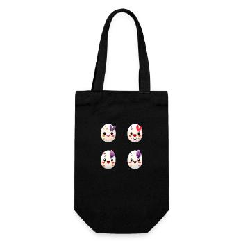 Four Colorful Eggs Easter Egg Easter - Gift Bag for Bottles - black - Front