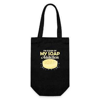 I'm Clean Of My Soap Addiction. Soapmaker Soapmaki - Gift Bag for Bottles - black - Front