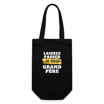 Laissez passer je suis grand pere - Sac à bouteille - noir - Devant