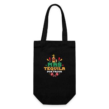 Mas Tequila Por Favor Party Cinco De Mayo - Geschenkbeutel für Flaschen - Schwarz - Vorne