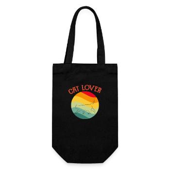 cat lover - Sac à bouteille - noir - Devant