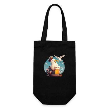 Lutsiger Captain Seagull avec de la bière - Sac à bouteille - noir - Devant