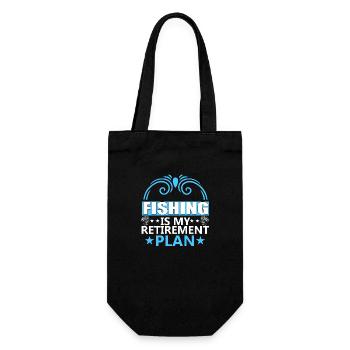 Fishing is my retirement plan - Gift Bag for Bottles - black - Front