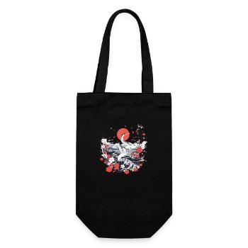 Japanische Folklore - Geschenkbeutel für Flaschen - Schwarz - Vorne