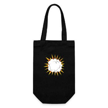 Cartoon Explosion cloud - Gift Bag for Bottles - black - Front