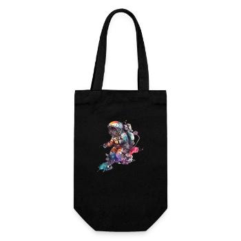 Astronaute Aquarelle Lune - Sac à bouteille - noir - Devant