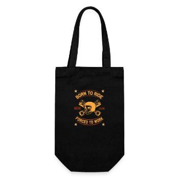 Born To Ride MC Skull Motorcycle Design - Gift Bag for Bottles - black - Front