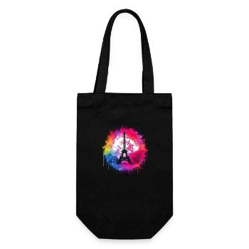 Eiffel Tower Rainbow Punk - Gift Bag for Bottles - black - Front