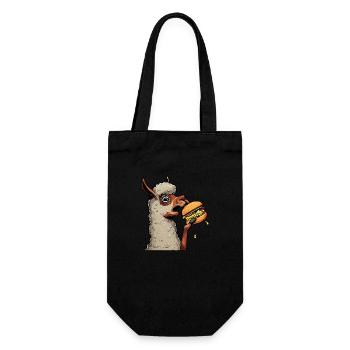 Lama mangeur de cheeseburger - Sac à bouteille - noir - Devant