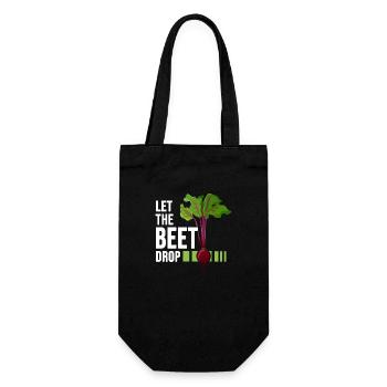 Jardinier végétalien betterave potager bio éco - Sac à bouteille - noir - Devant