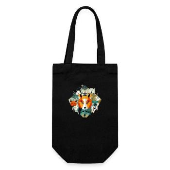 Les animaux géométriques n 2 - Sac à bouteille - noir - Devant